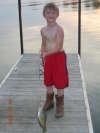 Tayton's first fish